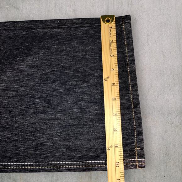 NWT Southpole Men’s 42x34 Jeans Slim Straight Dark Wash Vinyl Crest Back Pockets - Picture 11 of 12